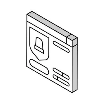 Protection system isometric icon vector illustration 스톡 일러스트