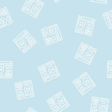 Protection system line seamless pattern Stockillustratie