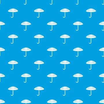 Protection umbrella pattern seamless blue Stock Illustration
