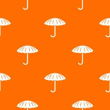 Protection umbrella pattern vector orange Stock Illustration