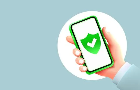 Protection unlock app, secure password login, web banner smart phone. Vector Stock-Illustration