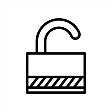 Protection Unlock icon symbol Illustration Design Stock Illustration
