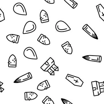 Protection From Vampire Vector Seamless Pattern 스톡 일러스트