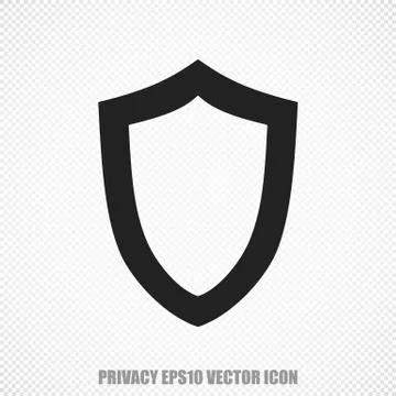 Protection vector Contoured Shield icon. Modern flat design 库存插图