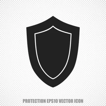 Protection vector Shield icon. Modern flat design Illustrazione stock
