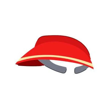 Protection visor cap cartoon vector illustration Stock Illustration