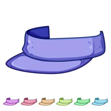 Protection visor cap cartoon vector graphic Stock Illustration