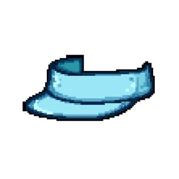 Protection visor cap pixel art vector illustration Stock Illustration