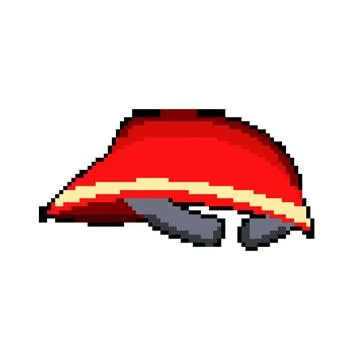 Protection visor cap pixel art vector illustration Stock Illustration