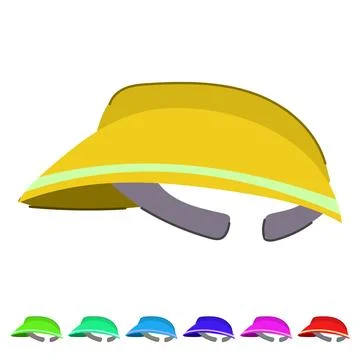 Protection visor cap vector cartoon graphic Stock Illustration