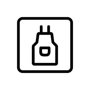 Protective apron icon vector. Isolated contour symbol illustration Stock Illustration