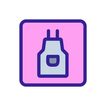 Protective apron icon vector. Isolated contour symbol illustration 스톡 일러스트