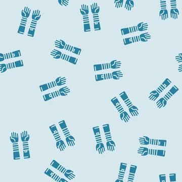 Protective beekeeping gloves glyph seamless pattern 스톡 일러스트