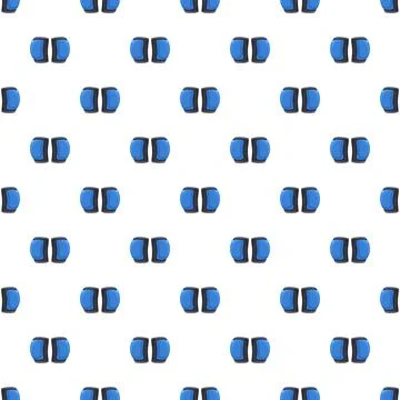 Protective blue knee pads seamless pattern background 库存插图