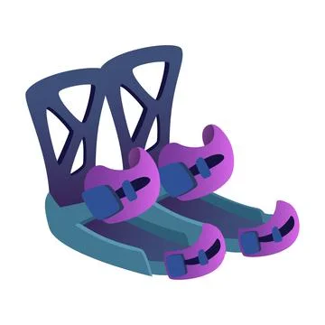 Protective boot binding for skiing or snowboarding Stock Illustration