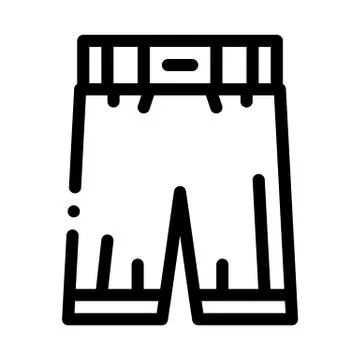 Protective Boxing Pants Icon Vector Outline Illustration Stock Illustration