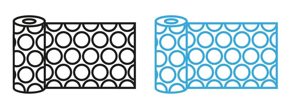 Protective Bubble Wrap Icon Perfect for Packaging and Shipping Materials Stock Illustration