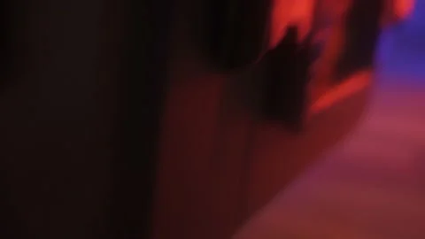 Protective case for delicate equipment is set then hands open and close latches Stock Footage 131897857