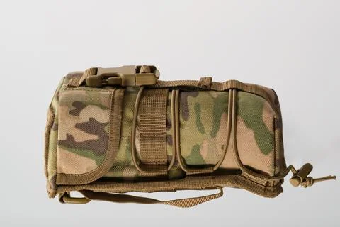Protective case for monocular in pixel art for army, cover for thermal imager Stock Photos