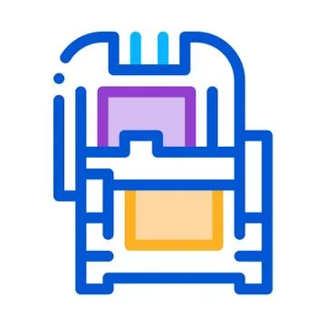 Protective case window glass icon vector outline illustration Stock Illustration