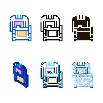 Protective case window glass multipack icon vector outline Stock Illustration