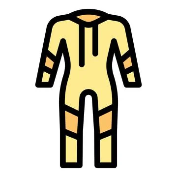 Protective clothing or diving suit with hood and reinforced knees and elbows Stock Illustration