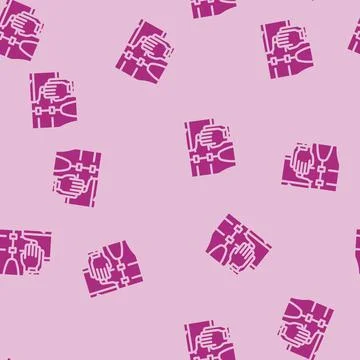 Protective clothing tool work glyph vector seamless pattern Stock Illustration