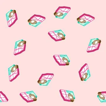 Protective clothing tool work isometric icon seamless pattern Stock Illustration