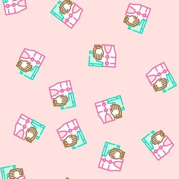 Protective clothing tool work vector seamless pattern Stock Illustration