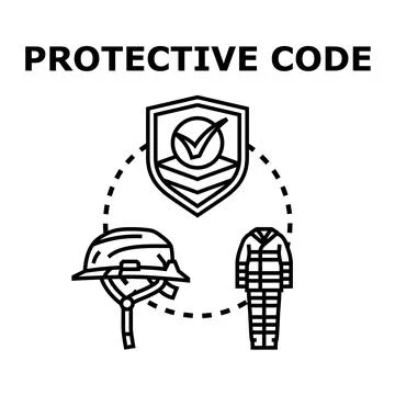 Protective code ensuring worker safety and security Stock-Illustration