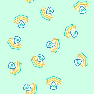 Protective cover product label caution vector seamless pattern Ilustración de archivo