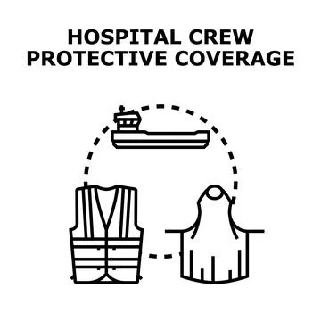Protective coverage for various professional crews Stock Illustration