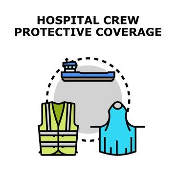 Protective coverage for various professional crews Stockillustratie