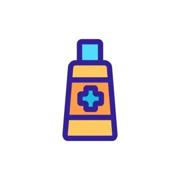 Protective cream icon vector. Isolated contour symbol illustration 스톡 일러스트