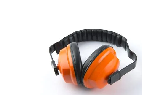 Protective ear muffs isolated on a white background Stock Photos