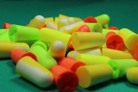 Protective ear plugs Stock Photos