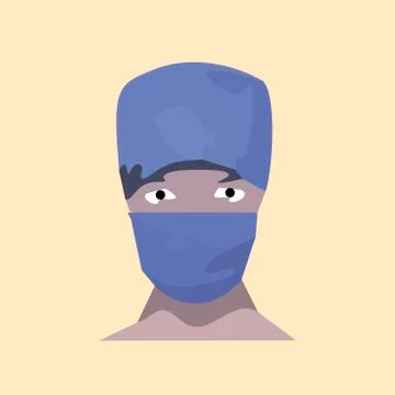 Protective equipment for blue doctors Stock Illustration