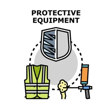 Protective equipment concept for worker safety Stock Illustration