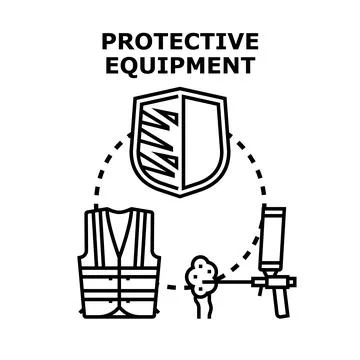 Protective equipment concept for worker safety Stock Illustration
