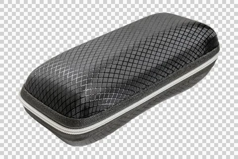 Protective eyeglass case with zipper closure and textured surface Fotos Stock