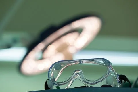 A protective eyewear in operating room Stock Photos