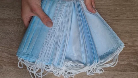 Protective Face Mask Video stock 156041789