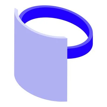 Protective face shield preventing infection isometric icon Stock Illustration