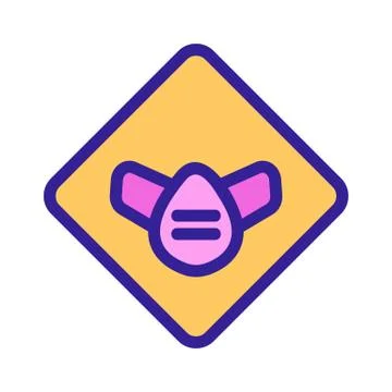 Protective gas mask icon vector. Isolated contour symbol illustration 스톡 일러스트