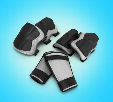 Protective gear for multi sport 3d render on gradient background Stock Illustration