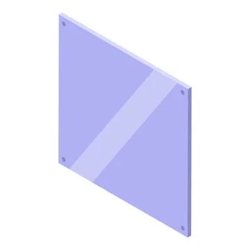 Protective glass panel representing safety measures in public spaces イラスト素材