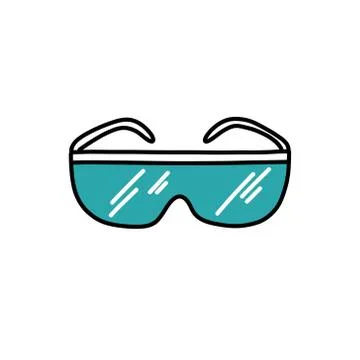 Protective glasses doodle icon, vector illustration Stock Illustration