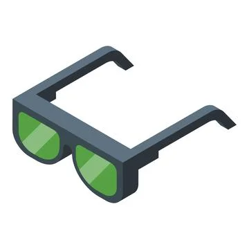 Protective glasses ensuring safety during work operations in isometric view Stock Illustration