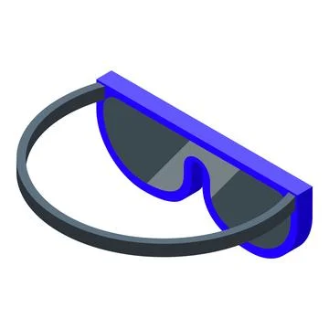 Protective glasses ensuring workplace safety with isometric design Stock Illustration