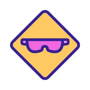 Protective glasses icon vector. Isolated contour symbol illustration 库存插图